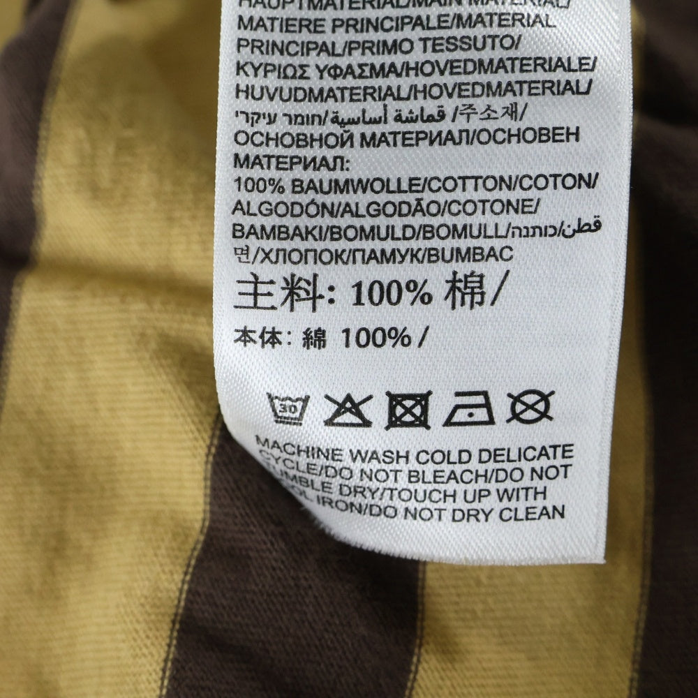 adidas(アディダス) ×NOAH ボーダー 半袖Tシャツカットソー ブラウン/イエロー HI2930