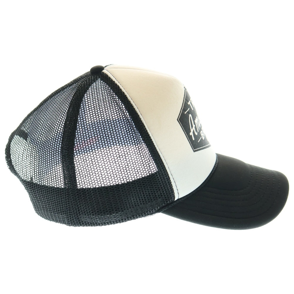 NO BRAND(ノーブランド) メッシュ トラッカーキャップ ブラック/ホワイト