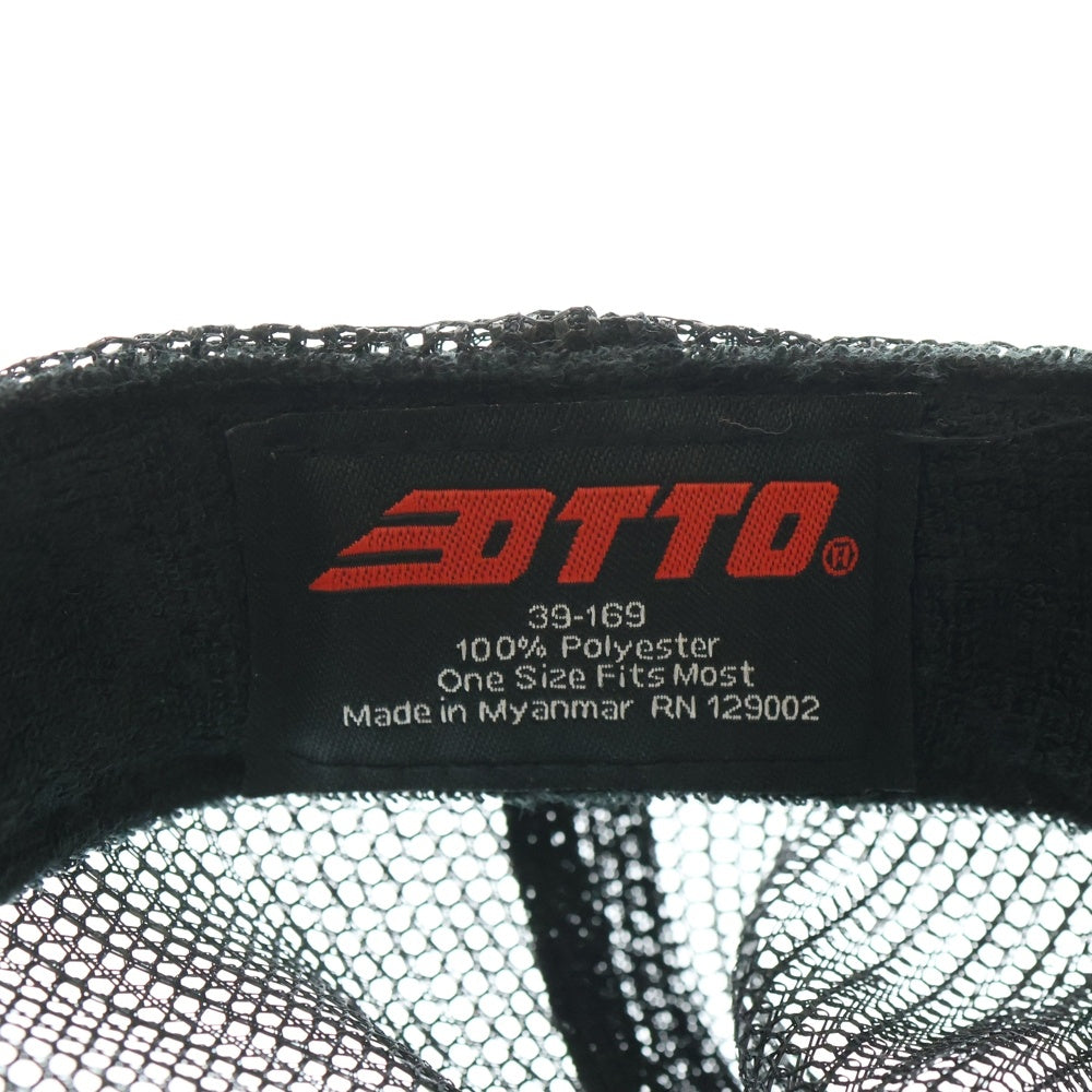 NO BRAND(ノーブランド) メッシュ トラッカーキャップ ブラック/ホワイト