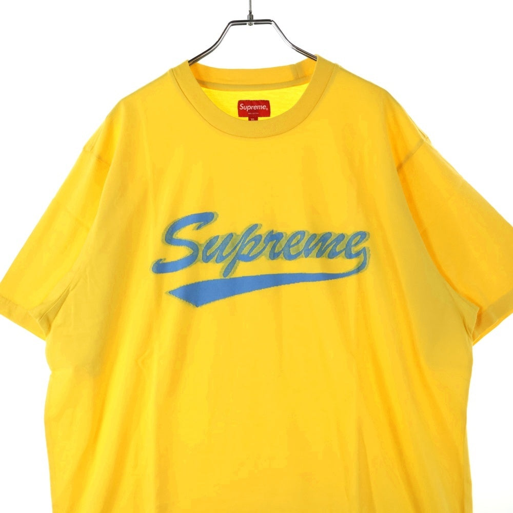SUPREME(シュプリーム) 20SS Intarsia Script Tee インターシャロゴ 半袖Tシャツカットソー イエロー