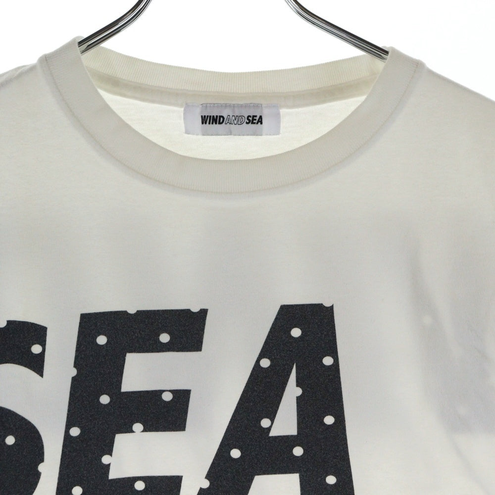 WIND AND SEA(ウィンダンシー) 19AW ×BIOTOP別注 Dドットロゴプリント 半袖Tシャツカットソー ホワイト WDS-BTP19A-CS-02