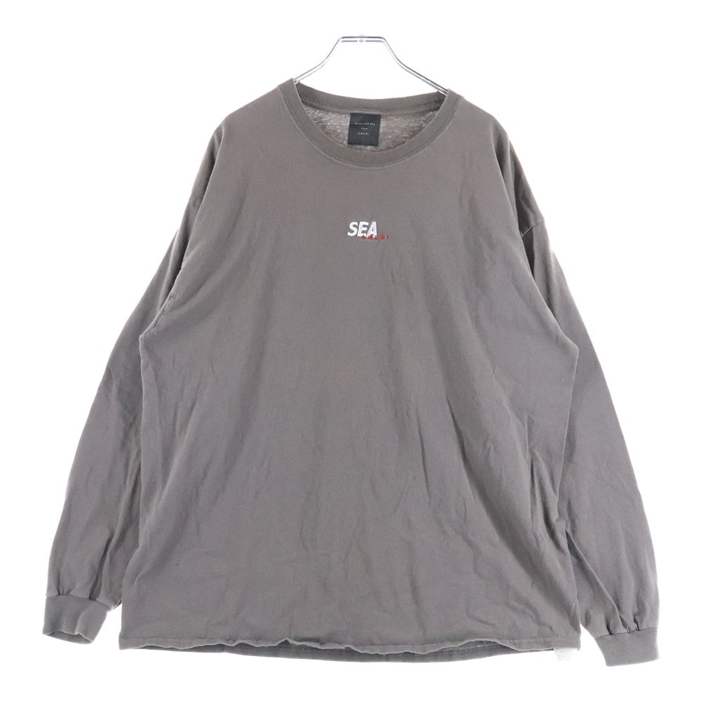 WIND AND SEA(ウィンダンシー) ×AMERI フロント刺? プリント 長袖Tシャツカットソー グレー WDS-AMR-03