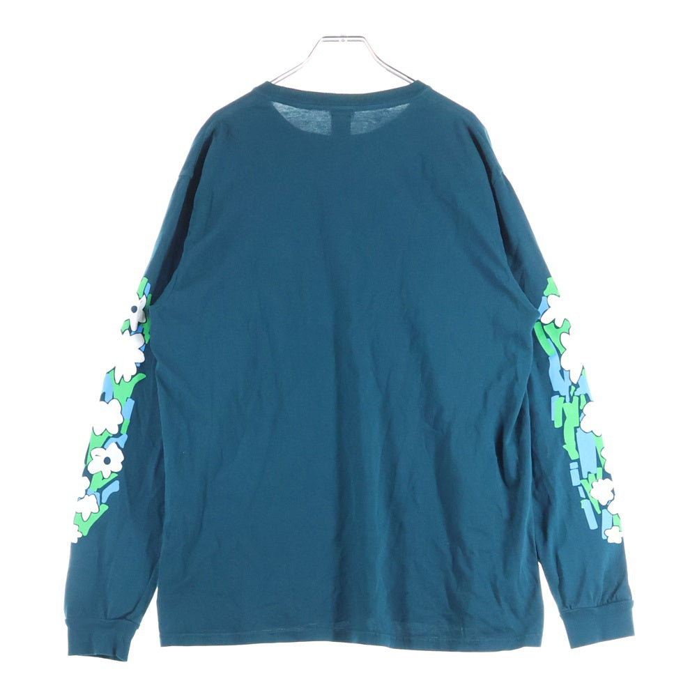 NOAH(ノア) FLOWERS POCKET TEE 袖フラワープリント ポケット 長袖Tシャツカットソー グリーン 23-070-122-0059-1-0