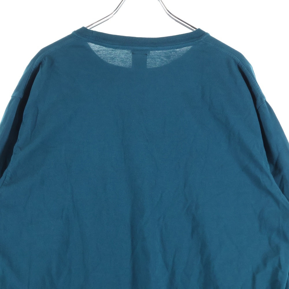 NOAH(ノア) FLOWERS POCKET TEE 袖フラワープリント ポケット 長袖Tシャツカットソー グリーン 23-070-122-0059-1-0