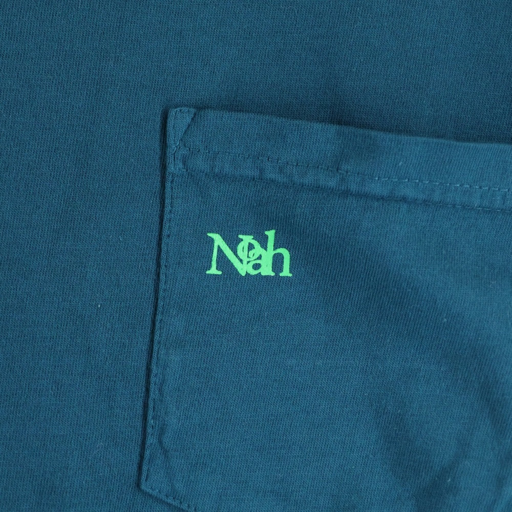 NOAH(ノア) FLOWERS POCKET TEE 袖フラワープリント ポケット 長袖Tシャツカットソー グリーン 23-070-122-0059-1-0