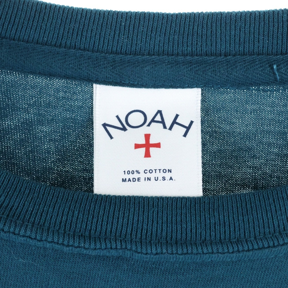 NOAH(ノア) FLOWERS POCKET TEE 袖フラワープリント ポケット 長袖Tシャツカットソー グリーン 23-070-122-0059-1-0