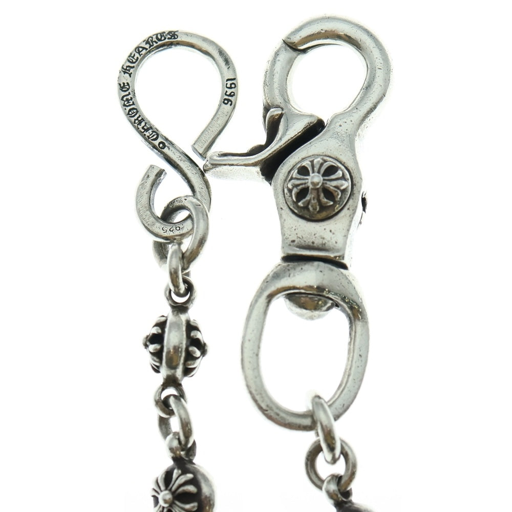 CHROME HEARTS(クロムハーツ) 2BALL LONG-S/1クリップロング#2クロスボール オールド ウォレットチェーン シルバー
