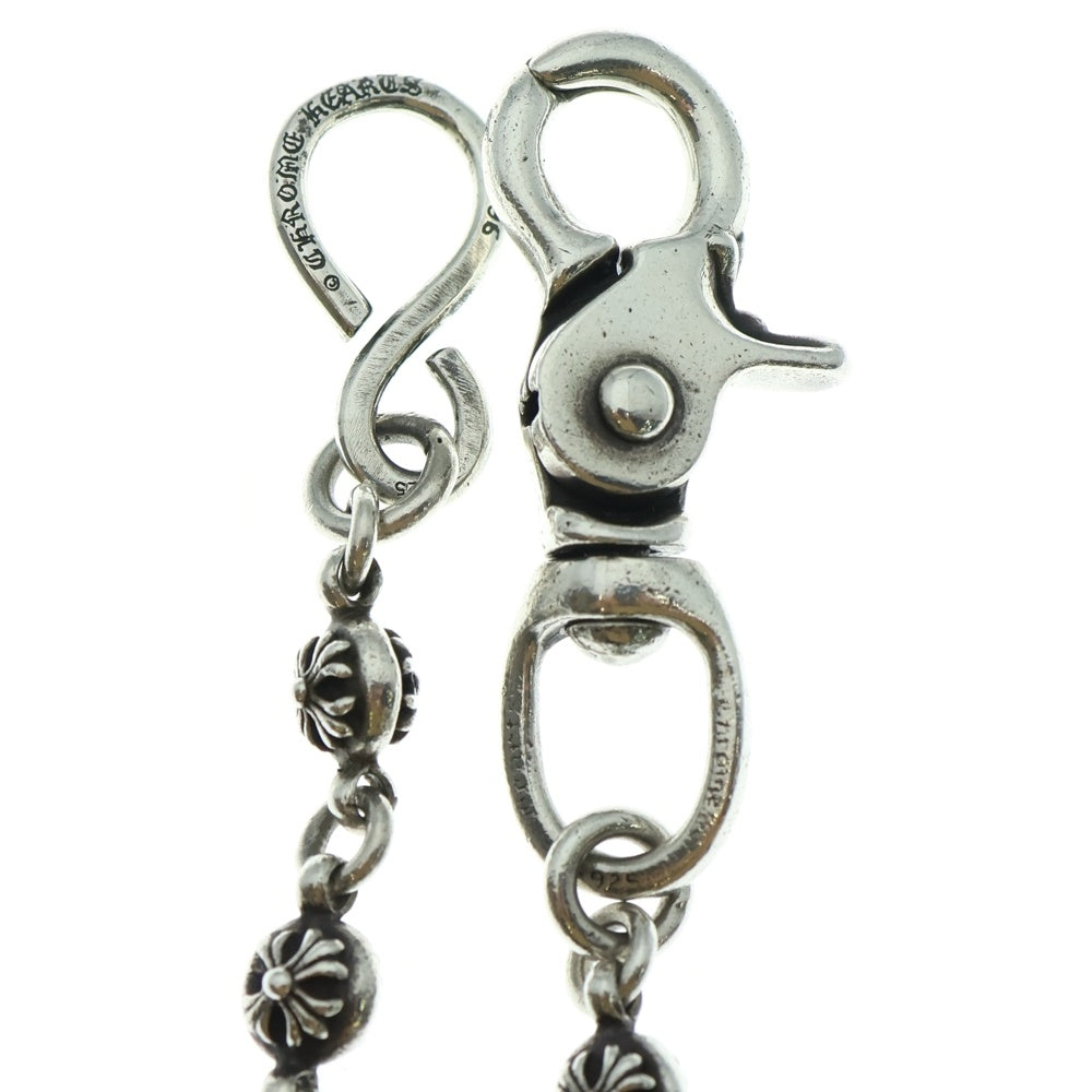 CHROME HEARTS(クロムハーツ) 2BALL LONG-S/1クリップロング#2クロスボール オールド ウォレットチェーン シルバー