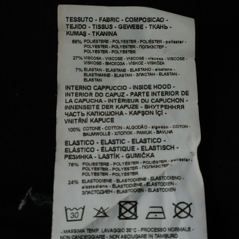 EMPORIO ARMANI EA7(エンポリオアルマーニイーエーセブン) 胸ロゴジップアップパーカー 3HPM99 PJ4EZ ブラック