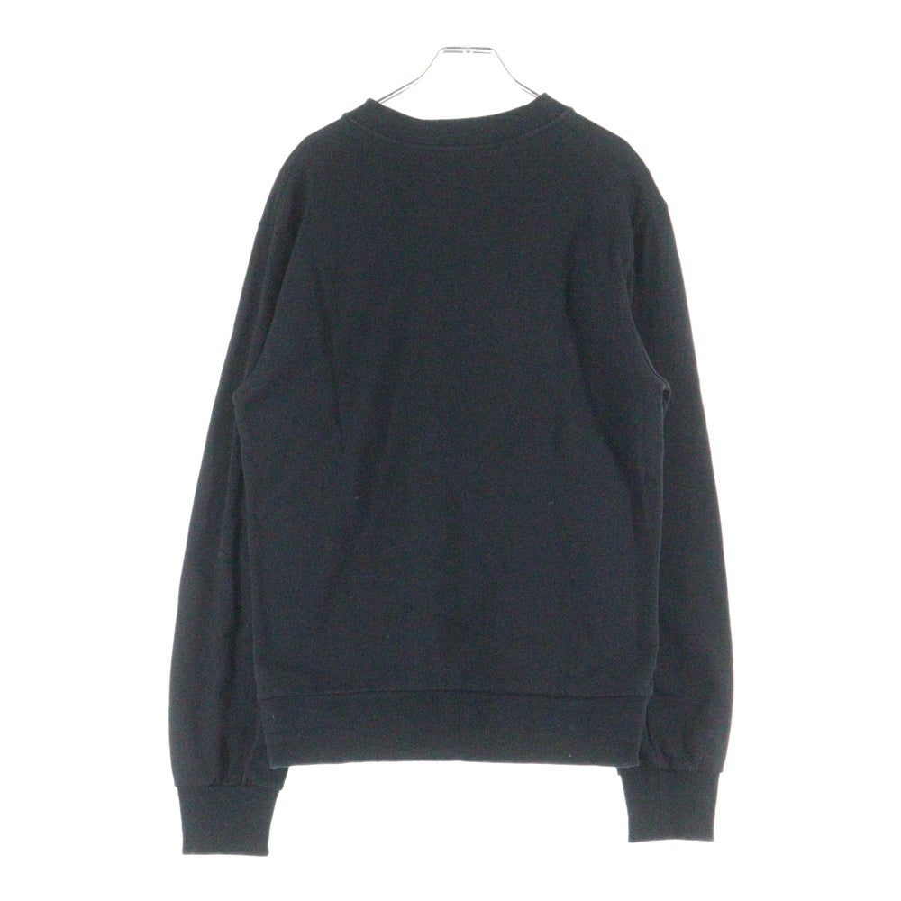 DOLCE & GABBANA(ドルチェアンドガッバーナ) クラウンKロゴ刺繍クルーネックスウェットトレーナー G9OW6Z ブラック