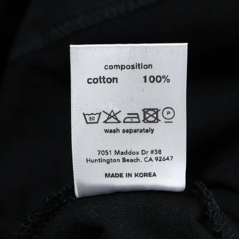 NO BRAND(ノーブランド) JUN INAGAWA × MAD EFFECT フロントロゴ刺繍 バックプリント 半袖Tシャツカットソー ブラック