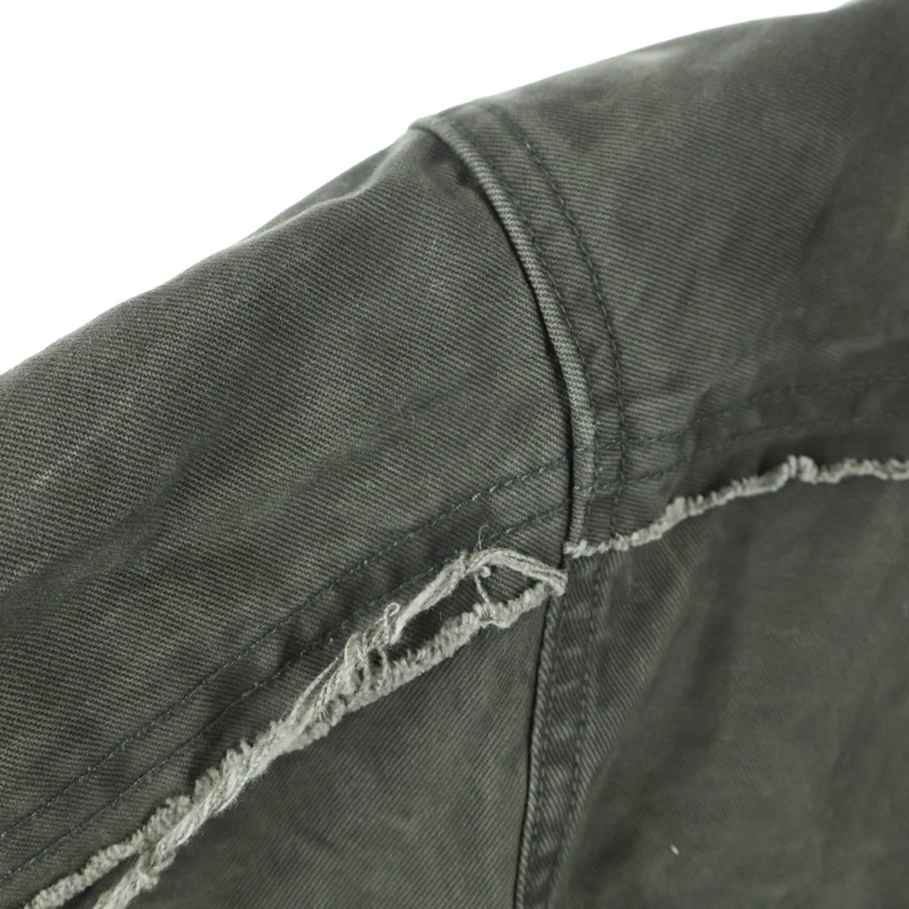 NOMANUAL(ノーマニュアル) キャンバス地 トラッカージャケット カーキ NM63JK04M1