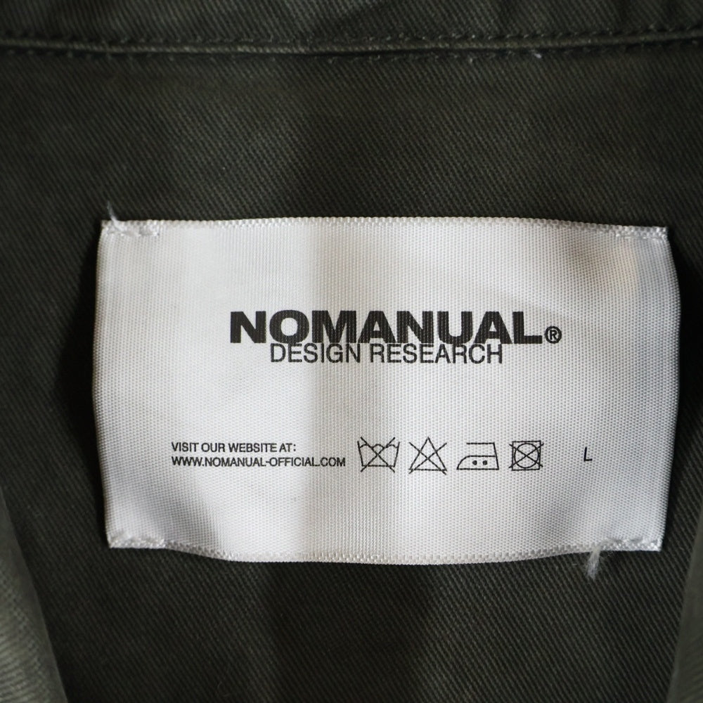 NOMANUAL(ノーマニュアル) キャンバス地 トラッカージャケット カーキ NM63JK04M1