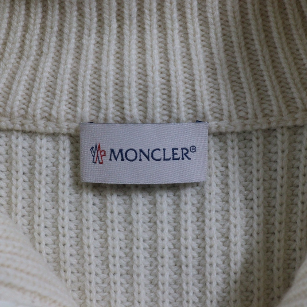 MONCLER(モンクレール) MAGLIONE TRICOT CARDIGAN C20919412400 9487H ジップニットジャケット ホワイト