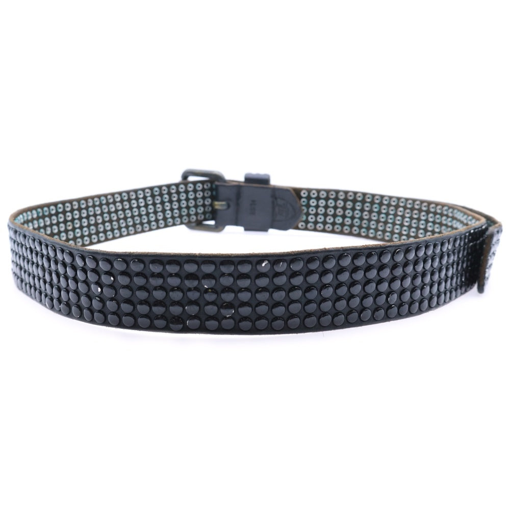 HTC(エイチティーシー) 5連サークルスタッズレザーベルト ブラック