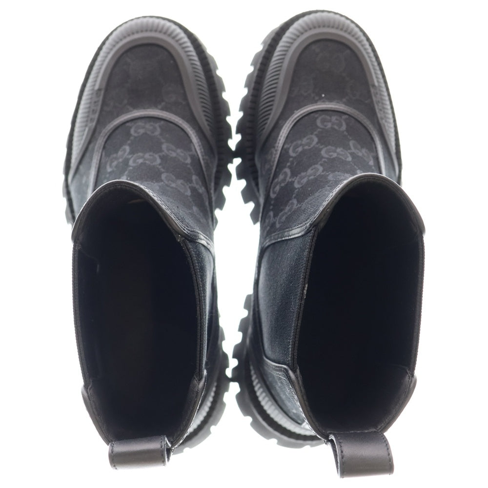 GUCCI(グッチ) GG柄サイドゴアブーツ 7397777 ブラック