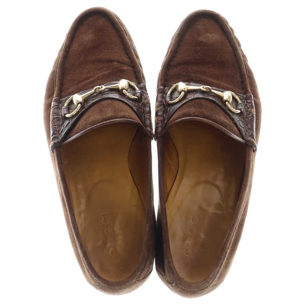 GUCCI(グッチ) ホースビットローファー スリッポン シューズ 155182 ブラウン