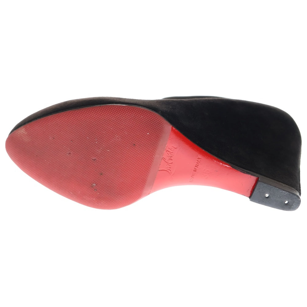 CHRISTIAN LOUBOUTIN(クリスチャンルブタン) スエードブーティーアンクルブーツ レディース ブラック