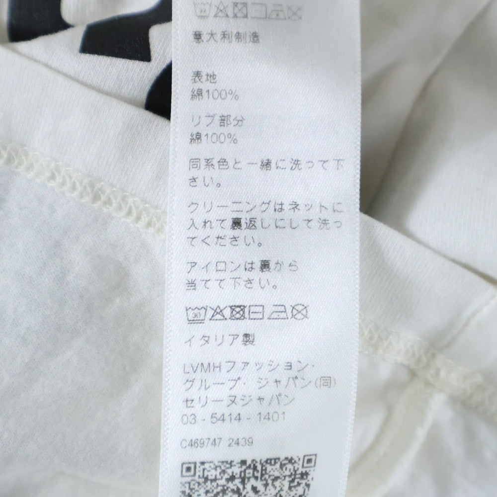 CELINE(セリーヌ) フロントカレッジロゴプリント 半袖リンガーTシャツ カットソー ホワイト RX04A671Q