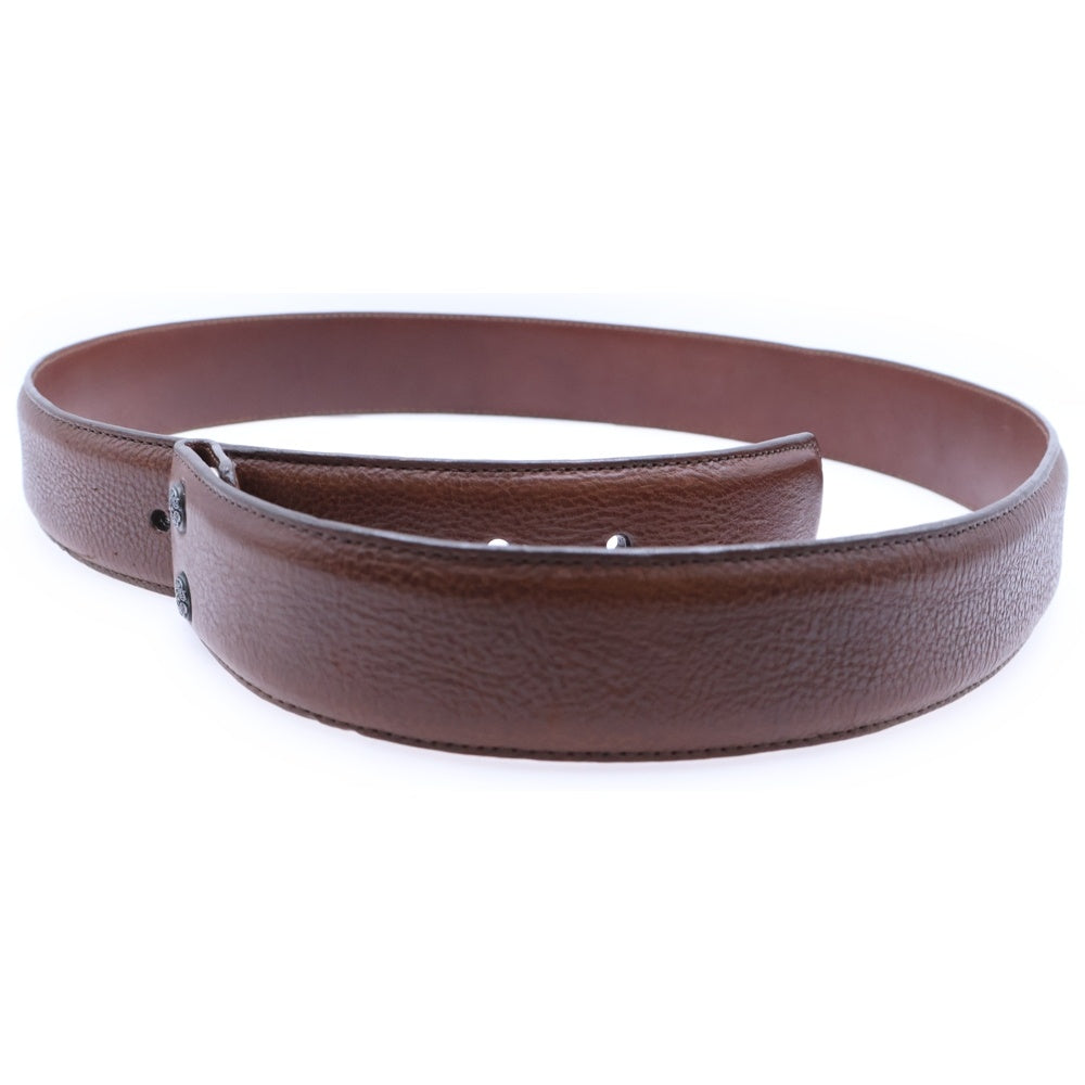 CHROME HEARTS(クロムハーツ) 1.5 STRAP 1.5inch フローラルリベッツ レザーベルト ブラウン