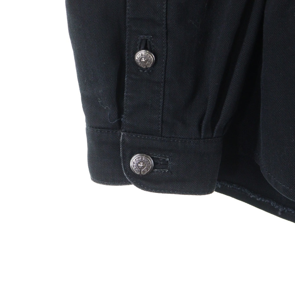 CHROME HEARTS(クロムハーツ) OLD CROSS PATCH FLARE DENIM JKT オールド クロスパッチ フレアニー ブラックデニムジャケット