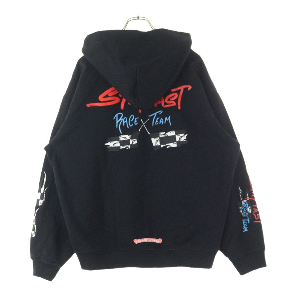 CHROME HEARTS(クロムハーツ) ×MATTY BOY PPO STAY FAST RACE TEAM HD PLVR マッティボーイ ステイファスト プルオーバースウェットパーカー ブラック