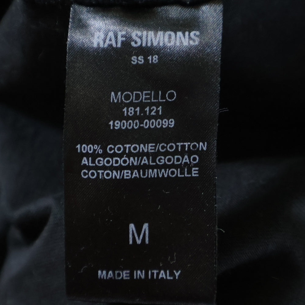 RAF SIMONS(ラフシモンズ) 18SS FLOWERS PS REGULAR FIT TEE 権力の美学 フラワーズ プリント 半袖Tシャツカットソー ブラック 181-121