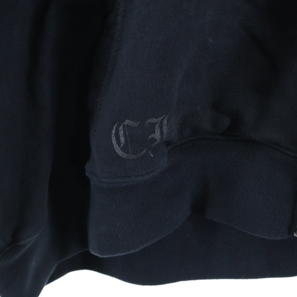 CHROME HEARTS(クロムハーツ) SWTSHRT HD ZIP アームロゴプリントジップアップパーカー ブラック