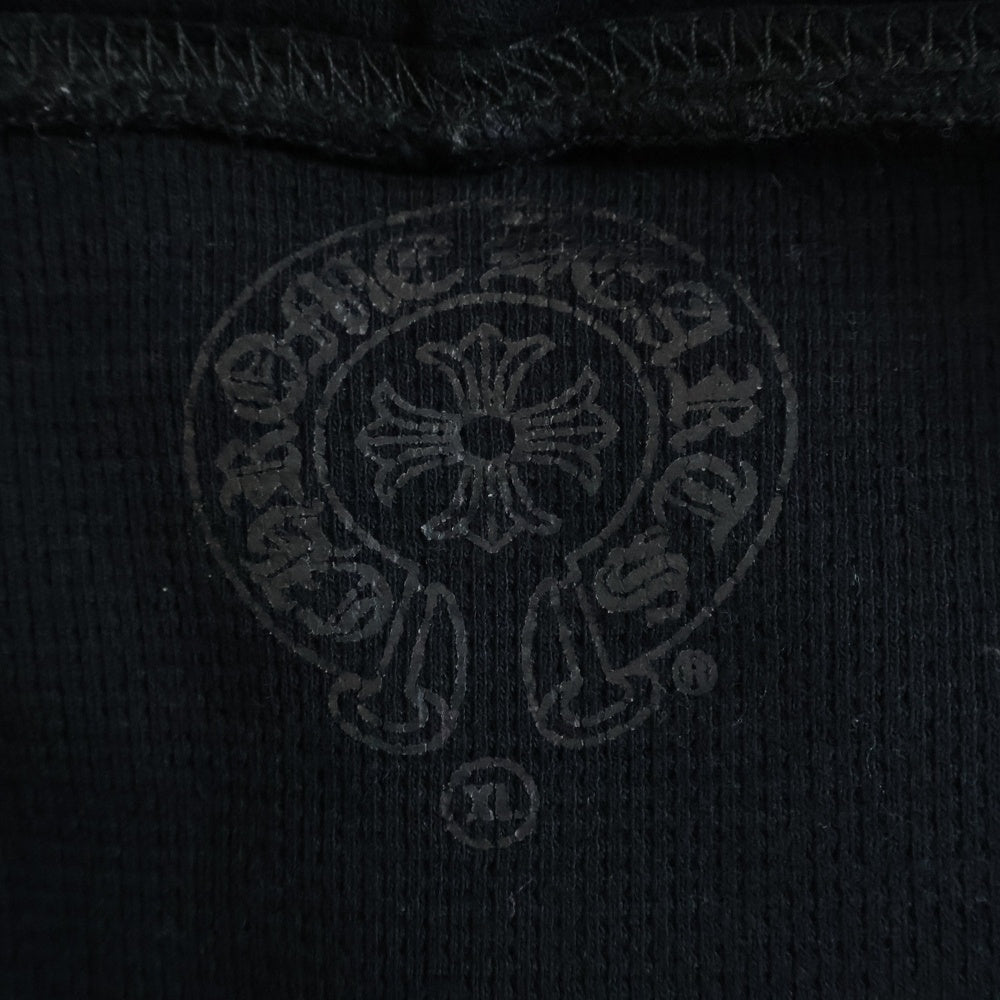 CHROME HEARTS(クロムハーツ) SWTSHRT HD ZIP アームロゴプリントジップアップパーカー ブラック