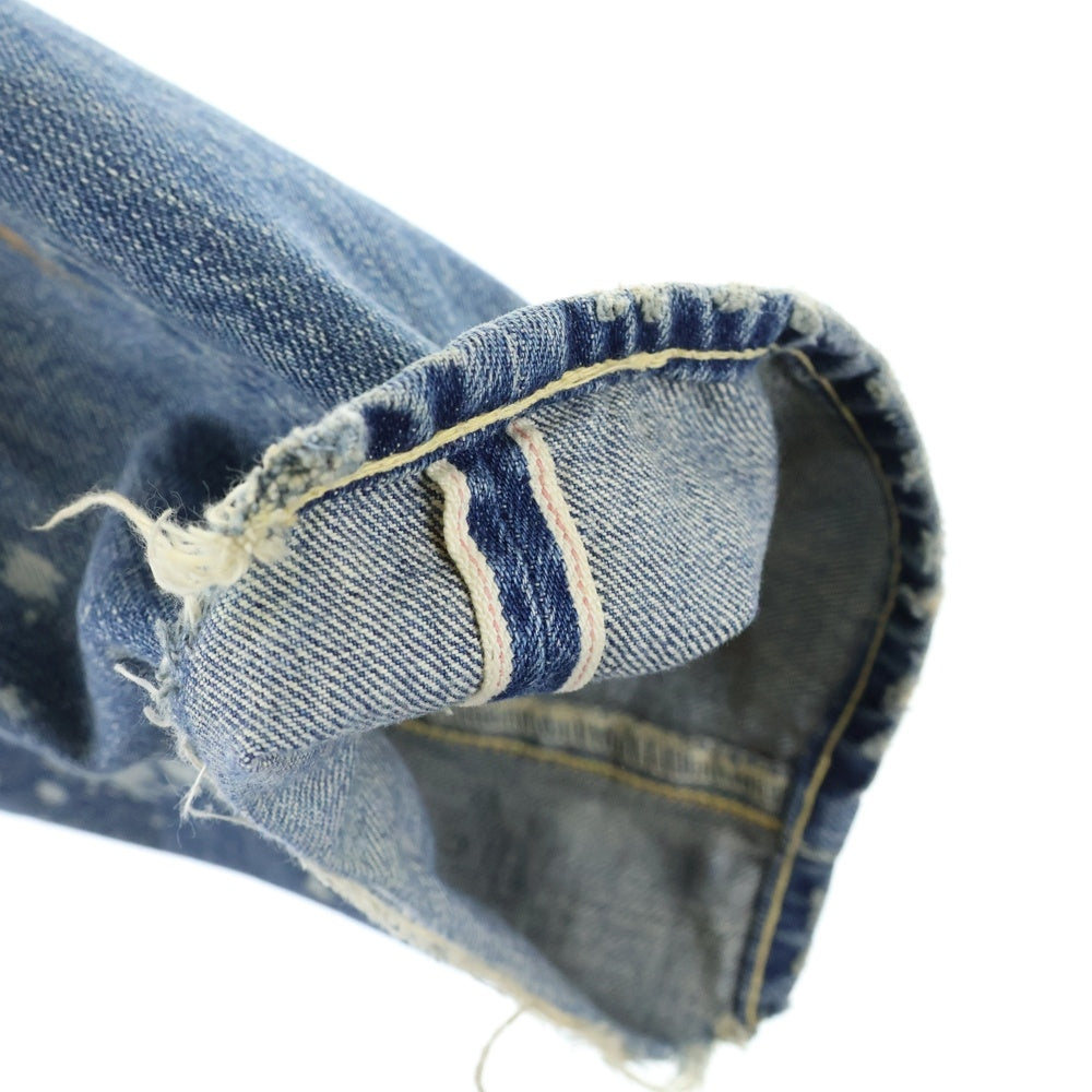 Levi's(リーバイス) 501XX 1955年モデル 日本製 ビッグE 赤耳セルビッチ ハードウォーン&リペアード デニムパンツ インディゴ 55501-0049
