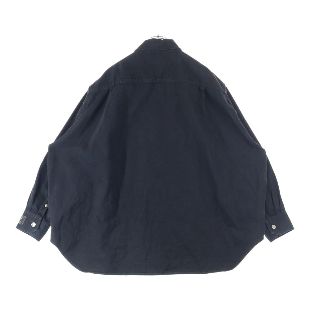 RAF SIMONS(ラフシモンズ) 22SS BIG FIT DENIM SHIRT JACKET オーバーサイズ デニムシャツ ジャケット ブラック 221-M243