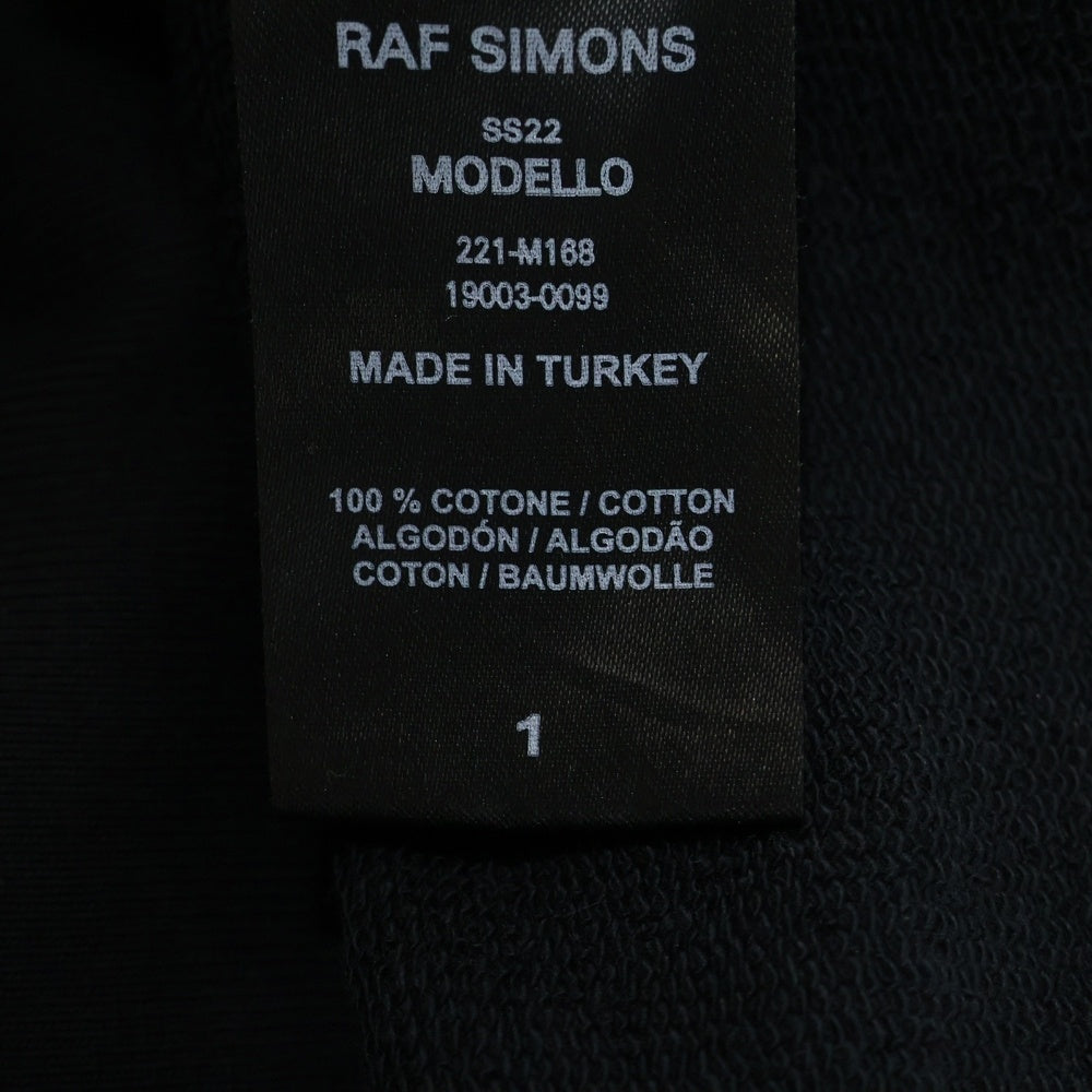 RAF SIMONS(ラフシモンズ) 22SS DESTROYED CREWNECK デストロイ クルーネックスウェットトレーナー ブラック 221-M168 19003-0099