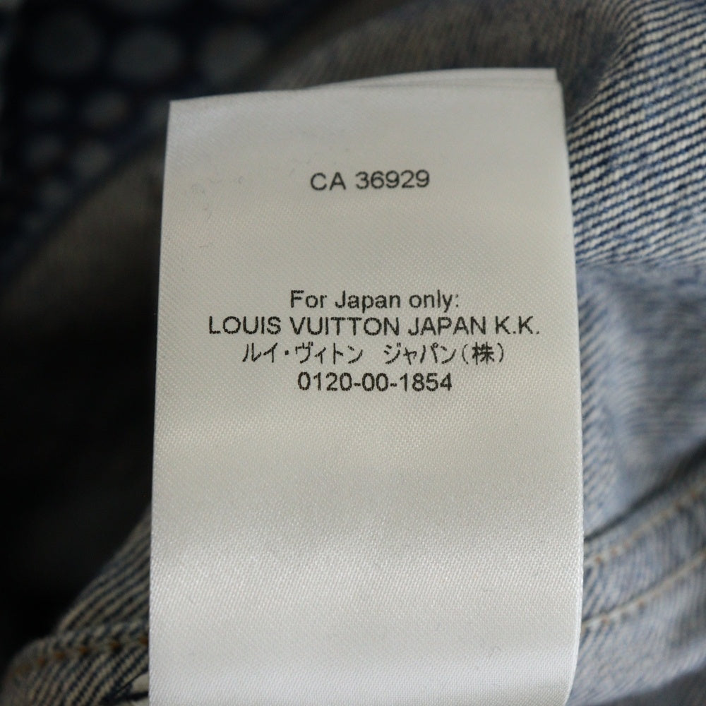 LOUIS VUITTON(ルイヴィトン) 23AW×YK Zipup Denim Bluzon Dot RM232H YN3 HOA30W 草間彌生 ドット柄ジップアップデニムブルゾンジャケット インディゴ