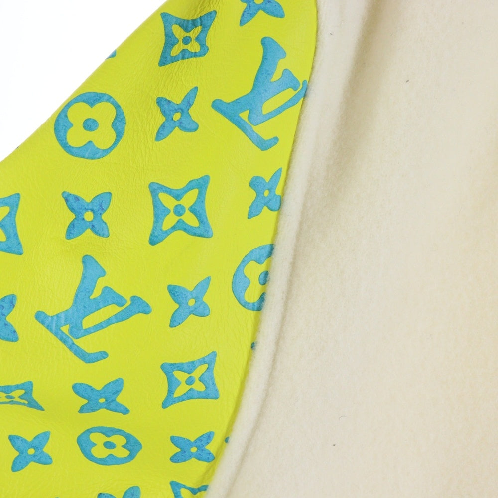 LOUIS VUITTON(ルイヴィトン) 23SS モノグラムプレイグラウンドバーシティブルゾンスタジアムジャケット RM231 YJ3 HOL62E ホワイト/イエロー