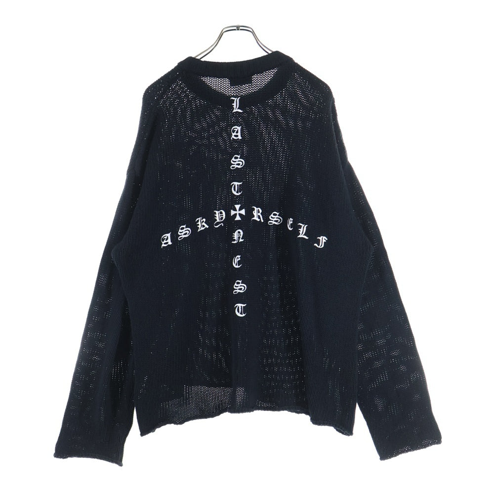 ASKYURSELF(アスクユアセルフ) ×LAST NEST ロゴ刺繍 ニットセーター