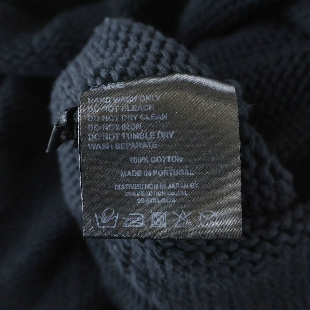 ASKYURSELF(アスクユアセルフ) ×LAST NEST ロゴ刺繍 ニットセーター ブラック