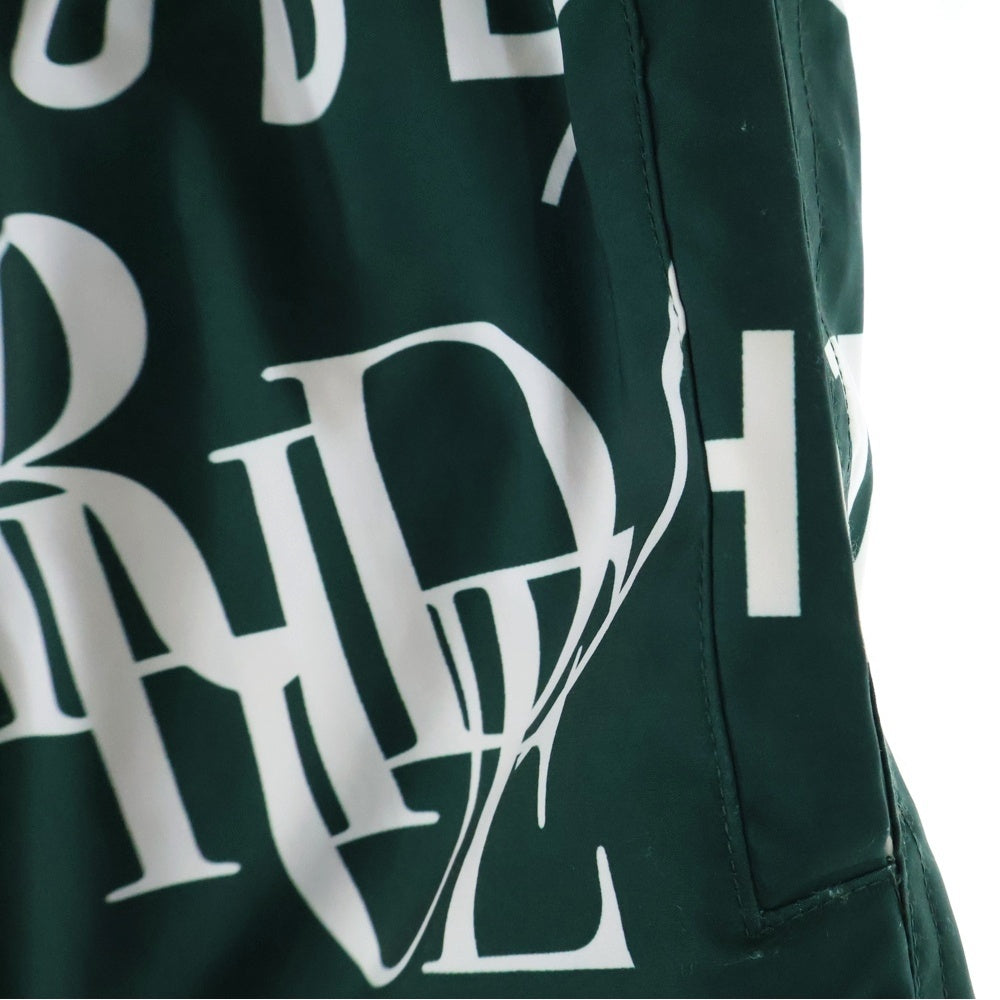 RHUDE(ルード) LOGOMANIA TRUNKS PANT ロゴプリント スウィムショーツ グリーン/ホワイト