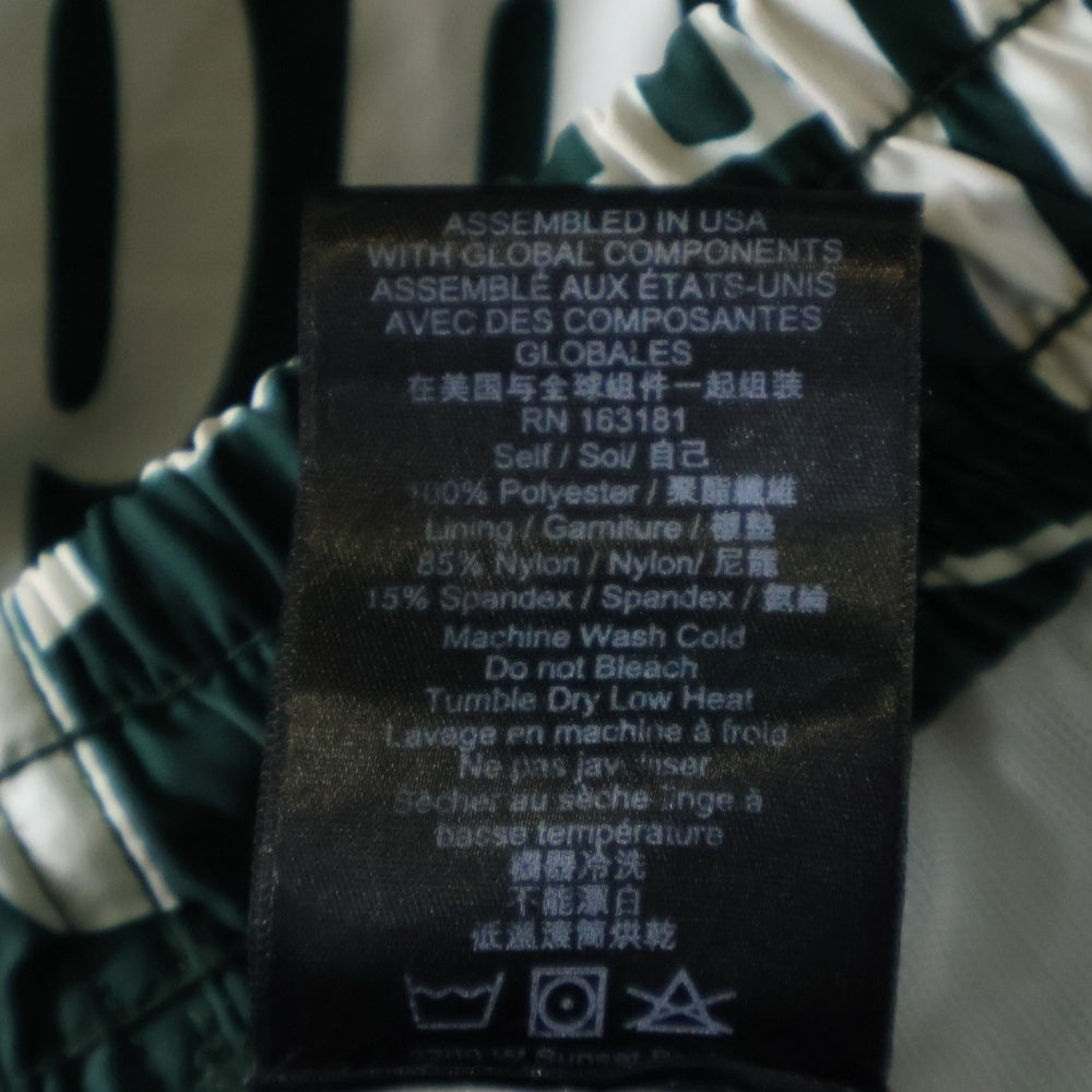 RHUDE(ルード) LOGOMANIA TRUNKS PANT ロゴプリント スウィムショーツ グリーン/ホワイト