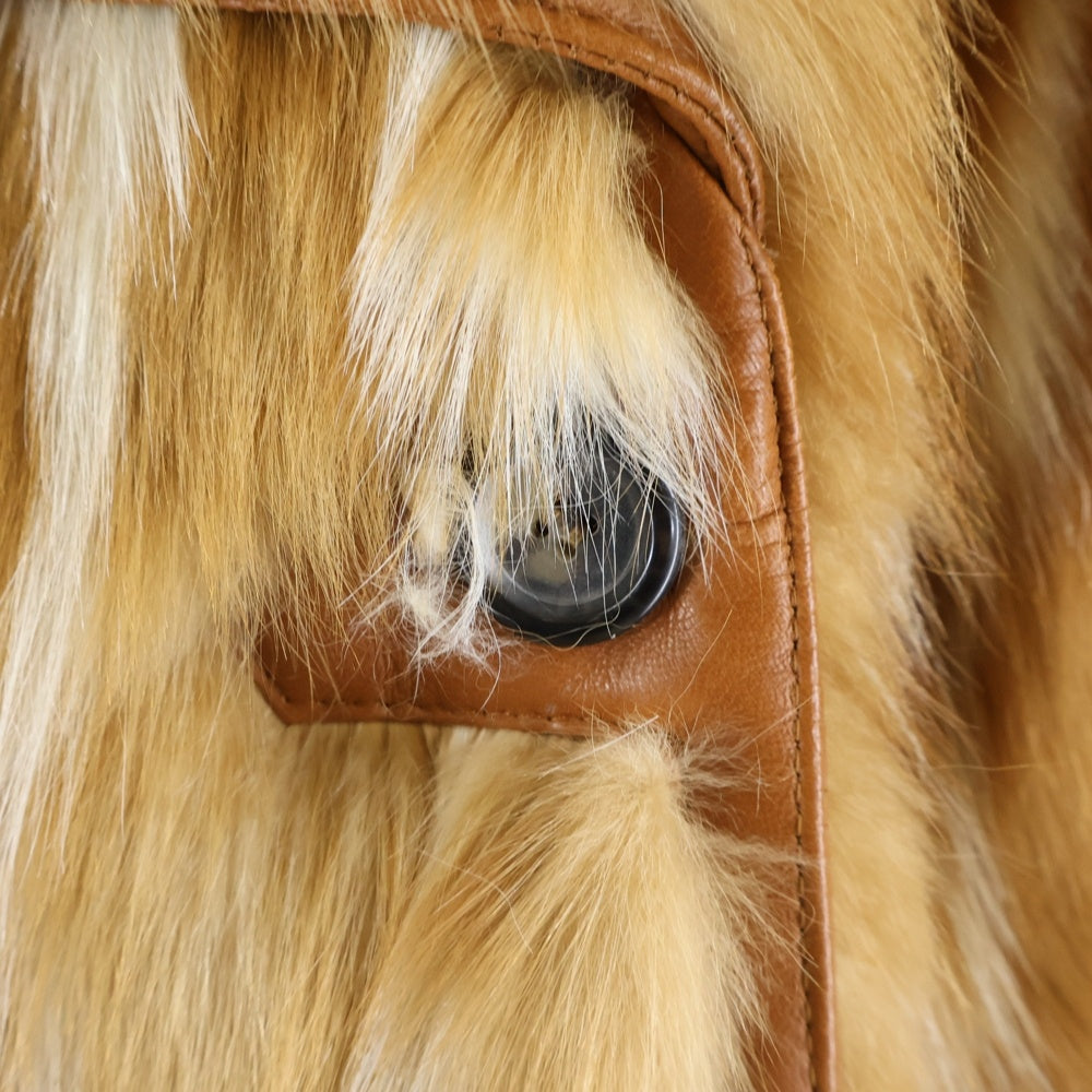 DOLCE & GABBANA(ドルチェアンドガッバーナ) ファーコートレザージャケット ブラウン EFR4K 9668