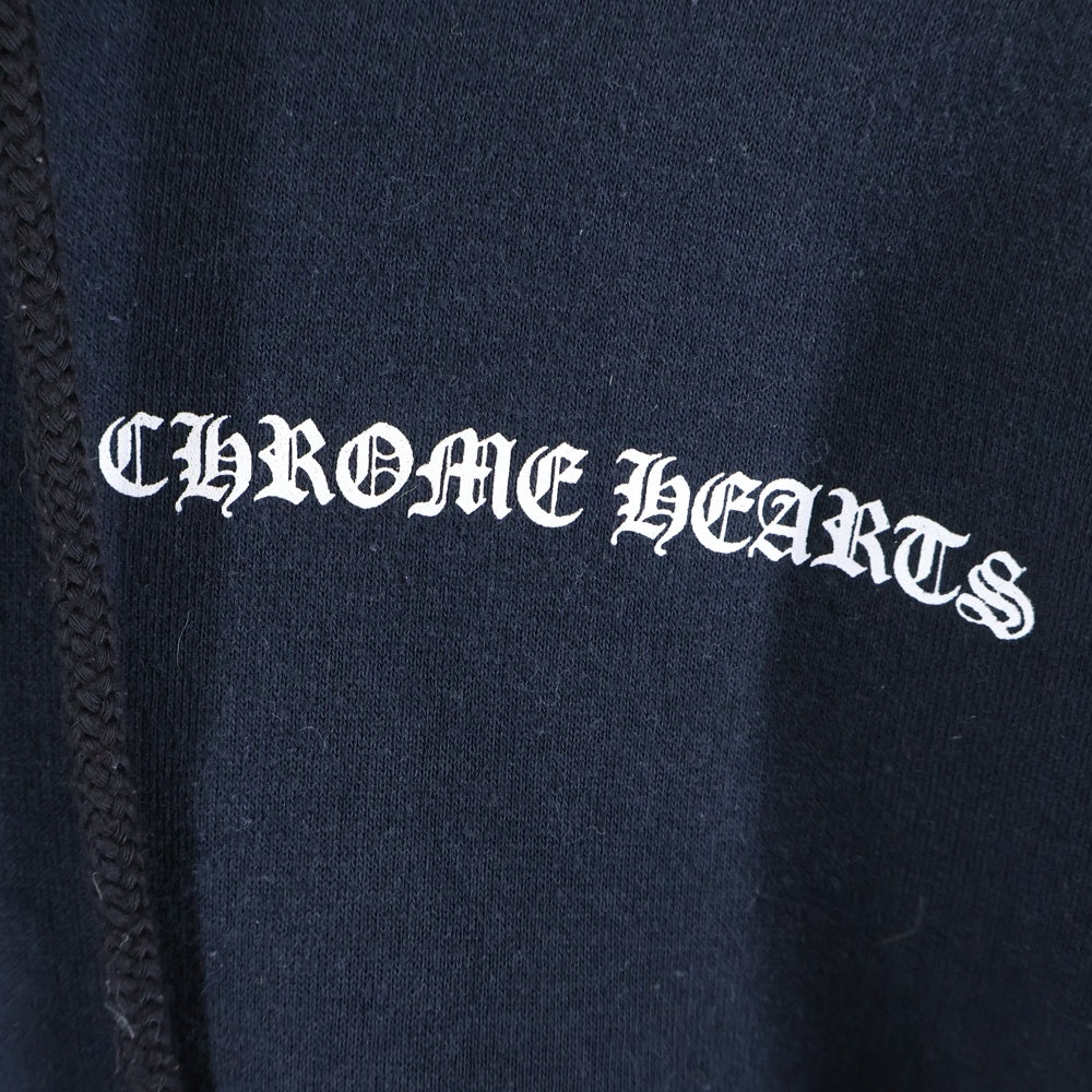 CHROME HEARTS(クロムハーツ) OLD CH PLUS オールド CHプラスバックブリント 裏地サーマル ジップパーカー ブラック