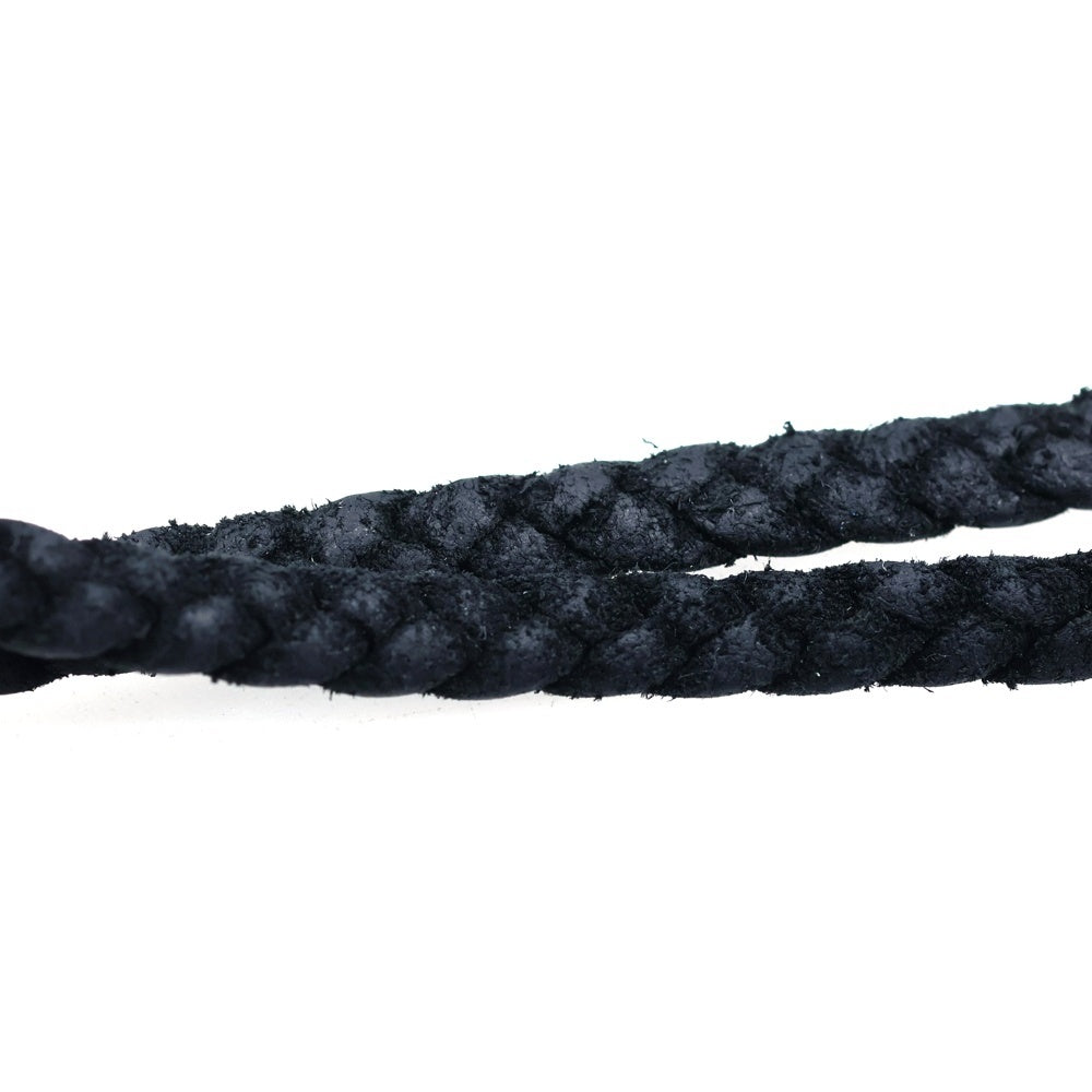 CHROME HEARTS(クロムハーツ) LEATHER BRAID スクロールレザーブレード シルバーネックレス