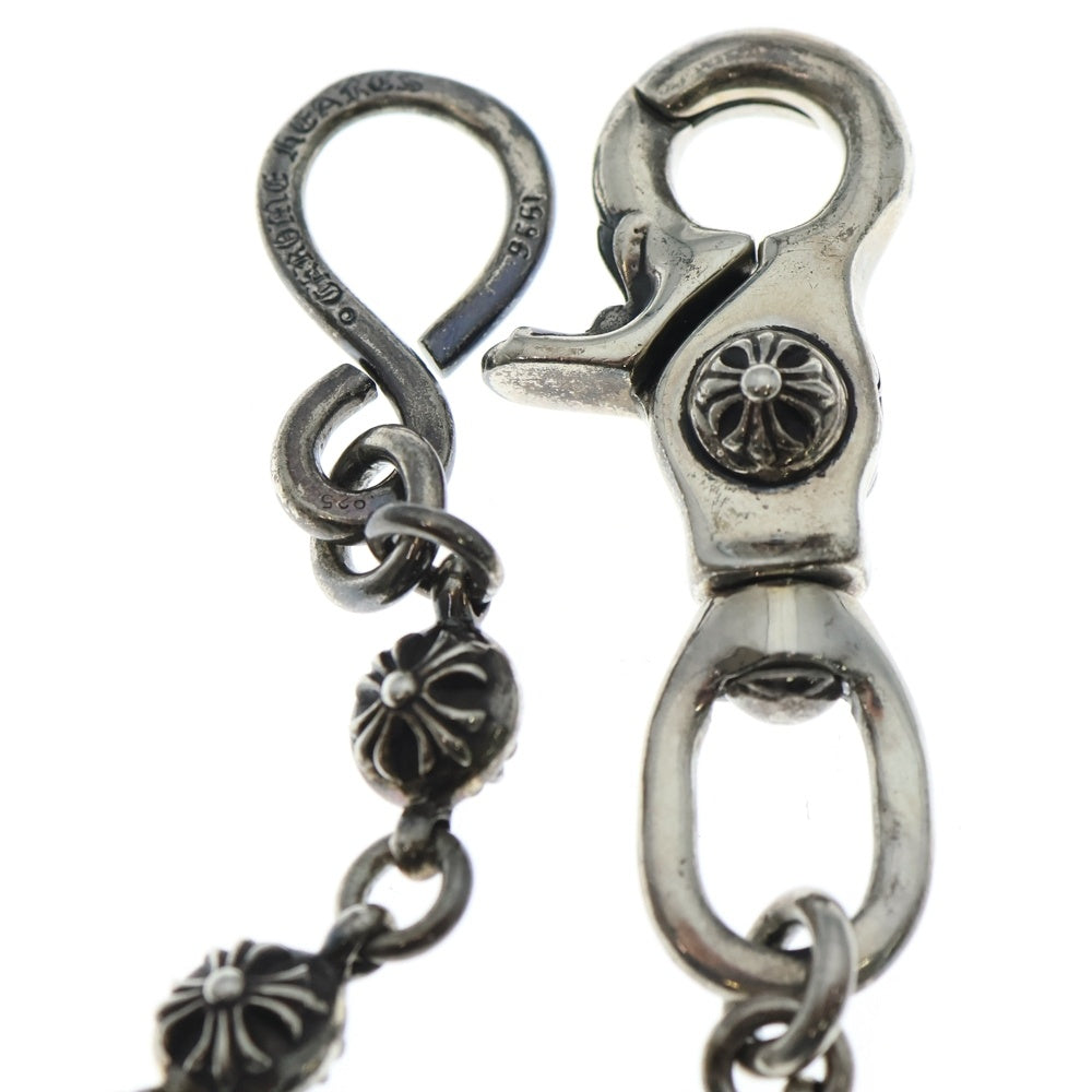 CHROME HEARTS(クロムハーツ) 2BALL LONG-S/1クリップロング#2クロスボール ウォレットチェーン シルバー BCA386