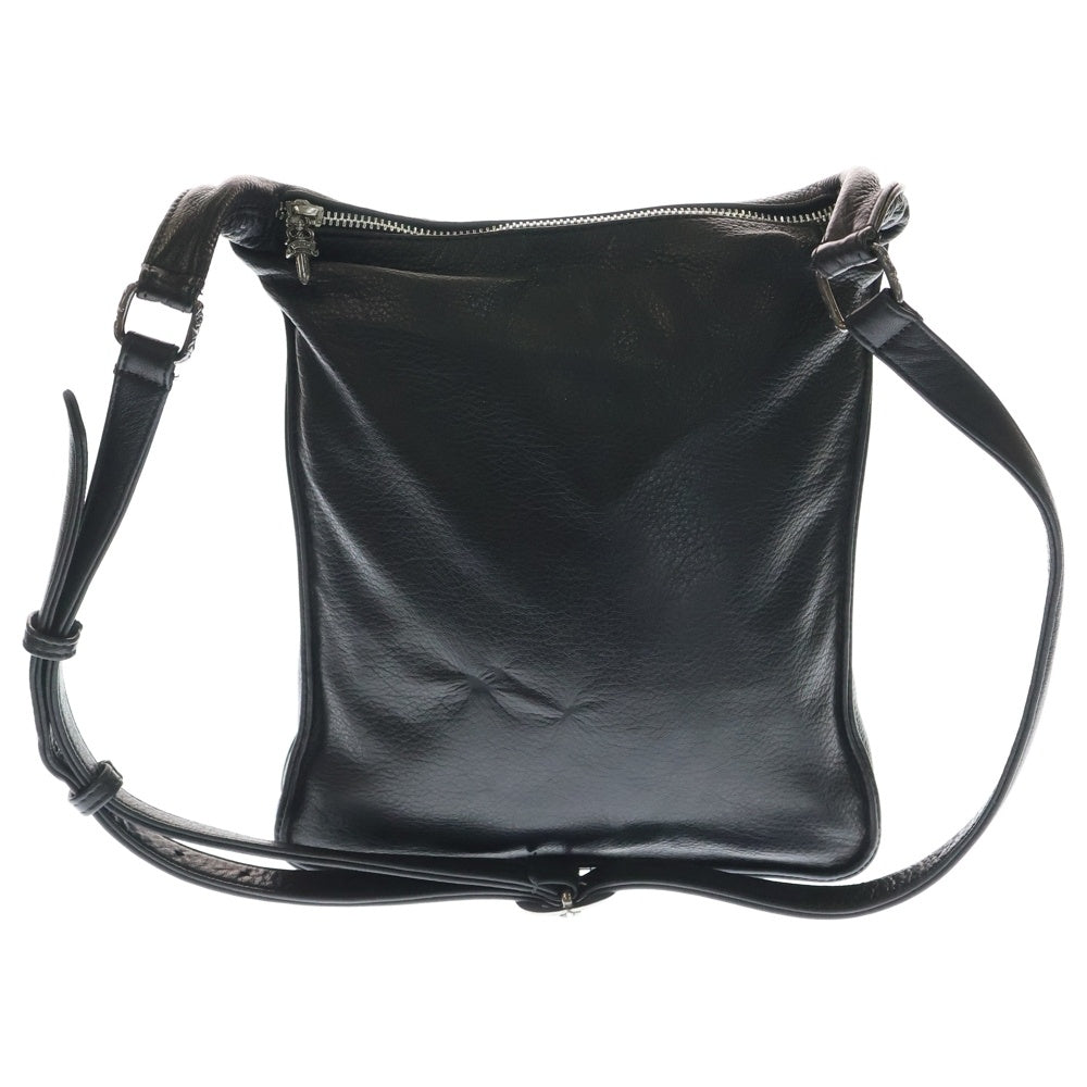 CHROME HEARTS(クロムハーツ) F-SLINGER Fスリンガー フラップクロスボールボタン レザーショルダーバッグ ブラック