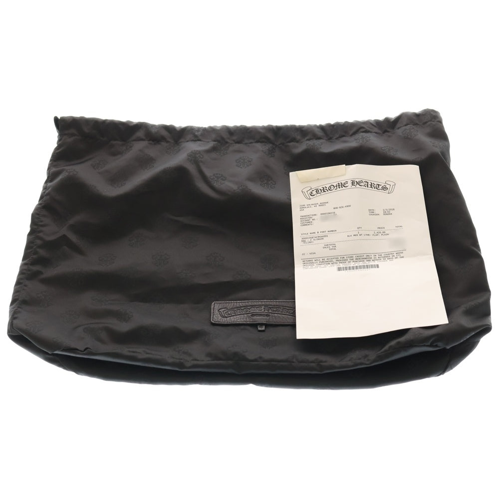 CHROME HEARTS(クロムハーツ) F-SLINGER Fスリンガー フラップクロスボールボタン レザーショルダーバッグ ブラック