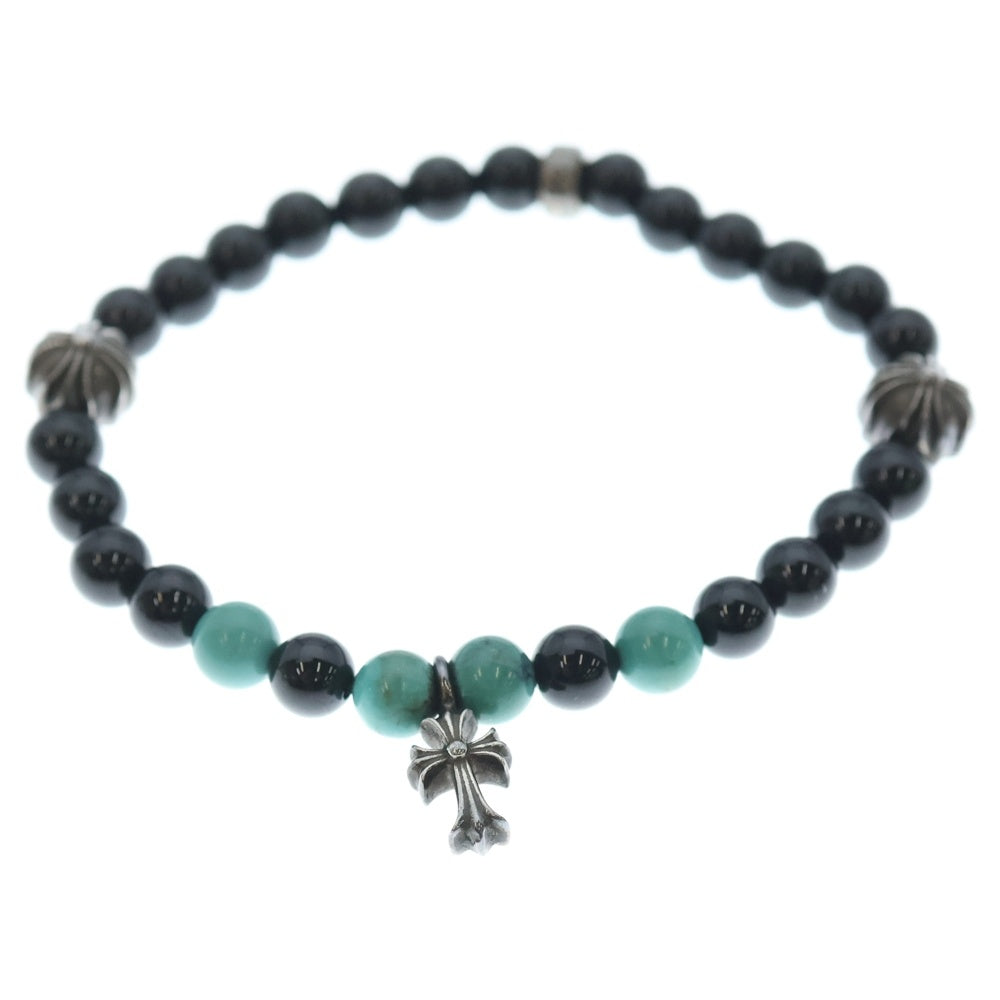 CHROME HEARTS(クロムハーツ) 6mm BEAD STACK CH CROSS スタックCHクロス ビーズブレスレット ブラック/シルバー