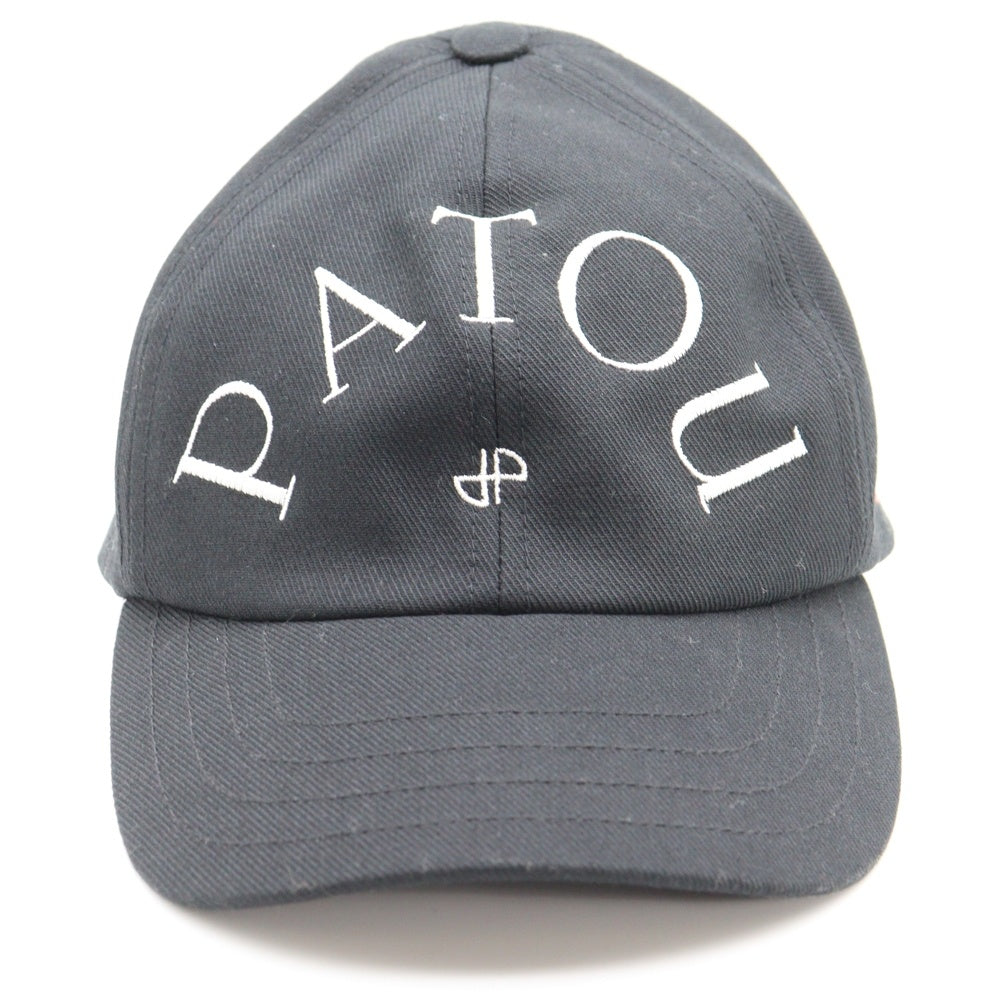 PATOU(パトゥー) ロゴ刺繍エンブロイダリーベースボールキャップ ブラック 24PM-AC0680182