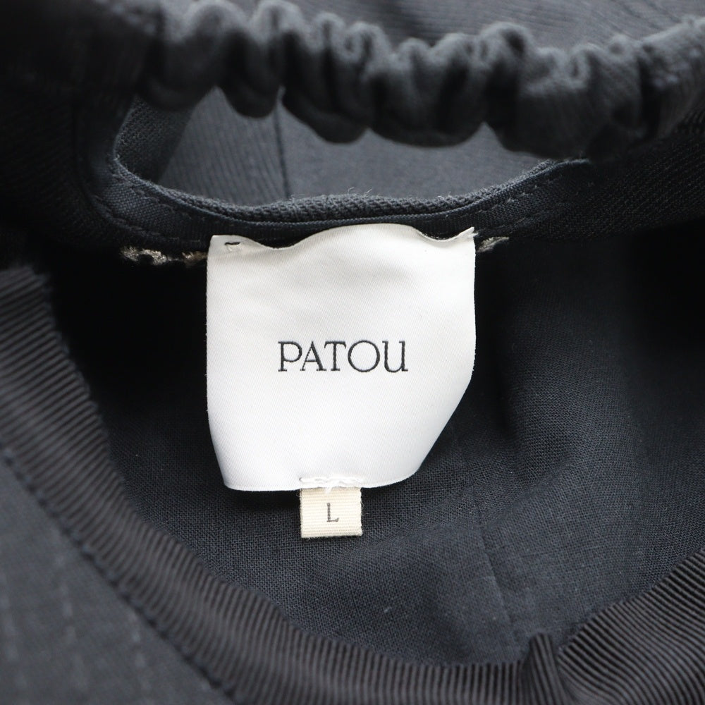 PATOU(パトゥー) ロゴ刺繍エンブロイダリーベースボールキャップ ブラック 24PM-AC0680182