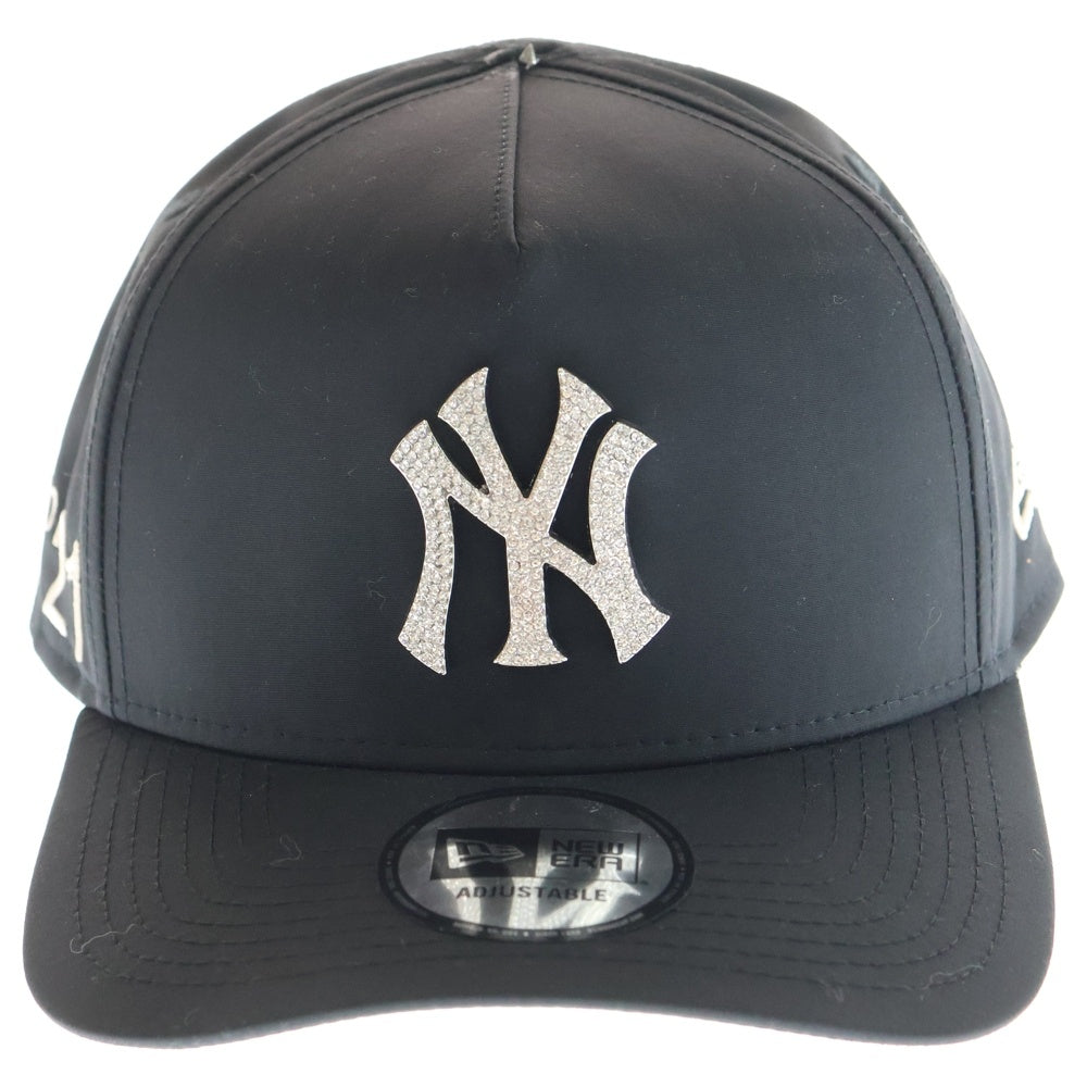 N21 numero ventuno(ヌメロ ヴェントゥーノ) MLB×NEW ERA 9FORTY A-Frame NEW YORK YANKEES ニューエラ ニューヨークヤンキース ラインストーン装飾ベースボールキャップ ブラック