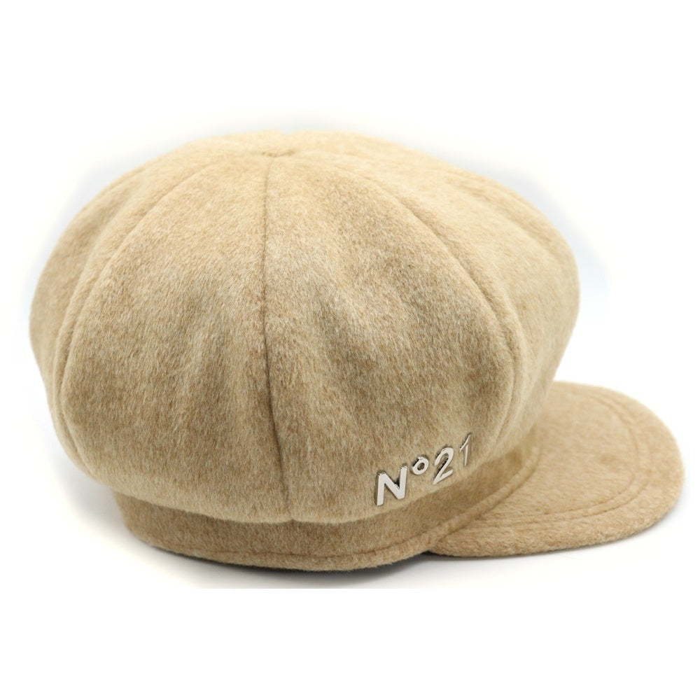 N21 numero ventuno(ヌメロ ヴェントゥーノ) ×NEW ERA ロゴバッジキャスケット キャップ ベージュ