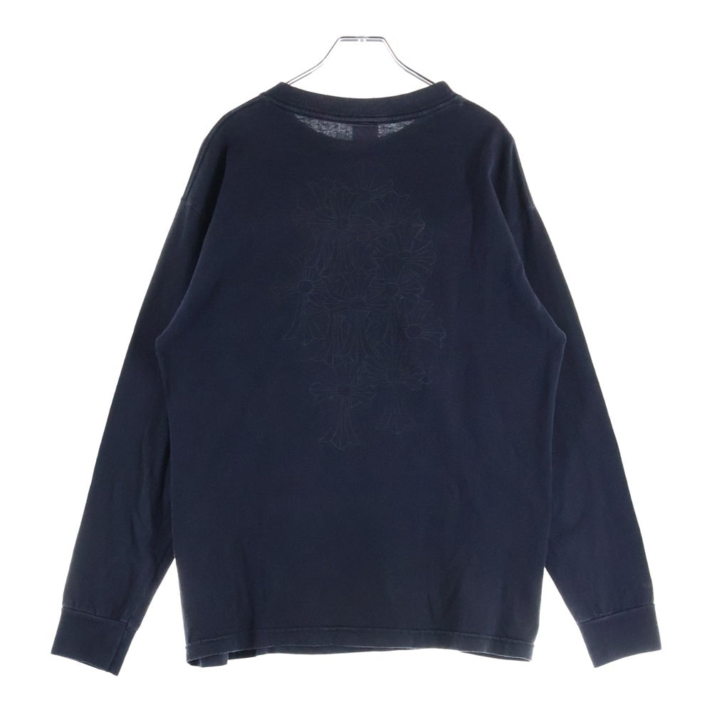 CHROME HEARTS(クロムハーツ) OLD オールド フロントホースシュー バックセメタリー プリント 長袖Tシャツカットソー ブラック